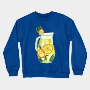 Pitcher of lemonade watercolor Crewneck Sweatshirt